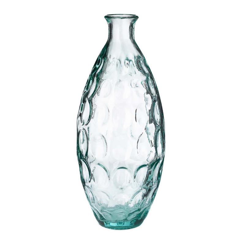 Dune Tall Recycled Dimpled Glass Vase, 12